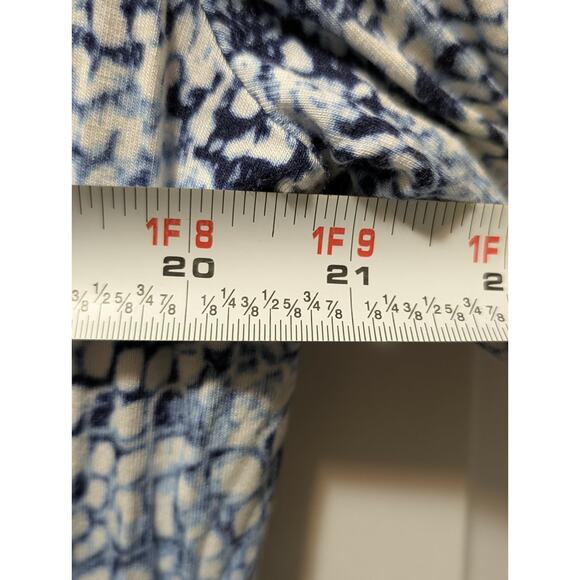 Calvin Klein Black Blue Animal Print Dress Cut Out Sleeves Spring Summer Sz. L - Picture 7 of 9